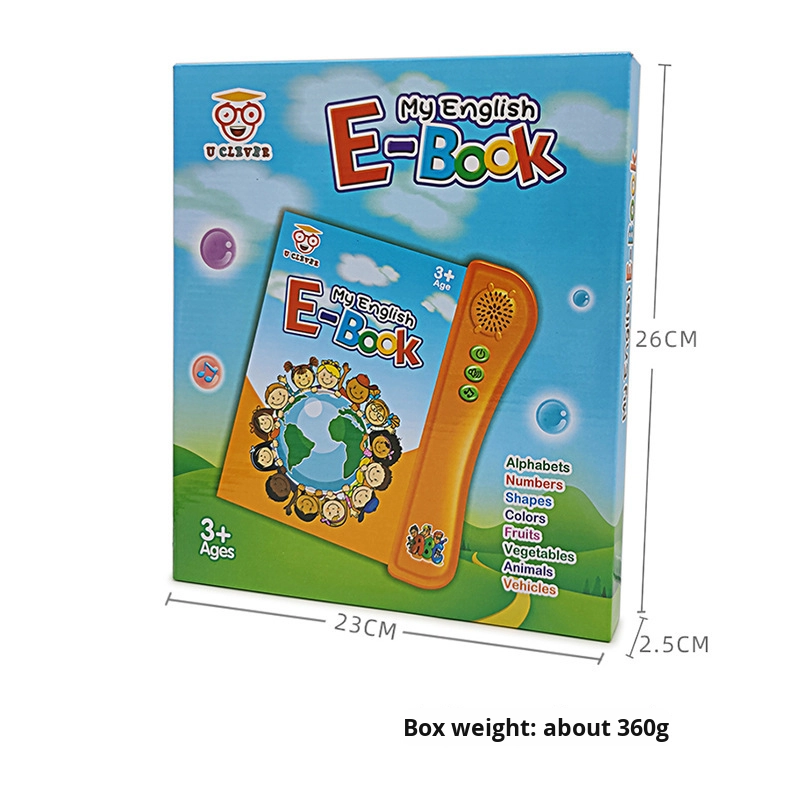 Children's Musical Electronic Book Learning Toy-Early Education Smart Plastic Toy with Alkaline AA Battery for 5-7 Years Old