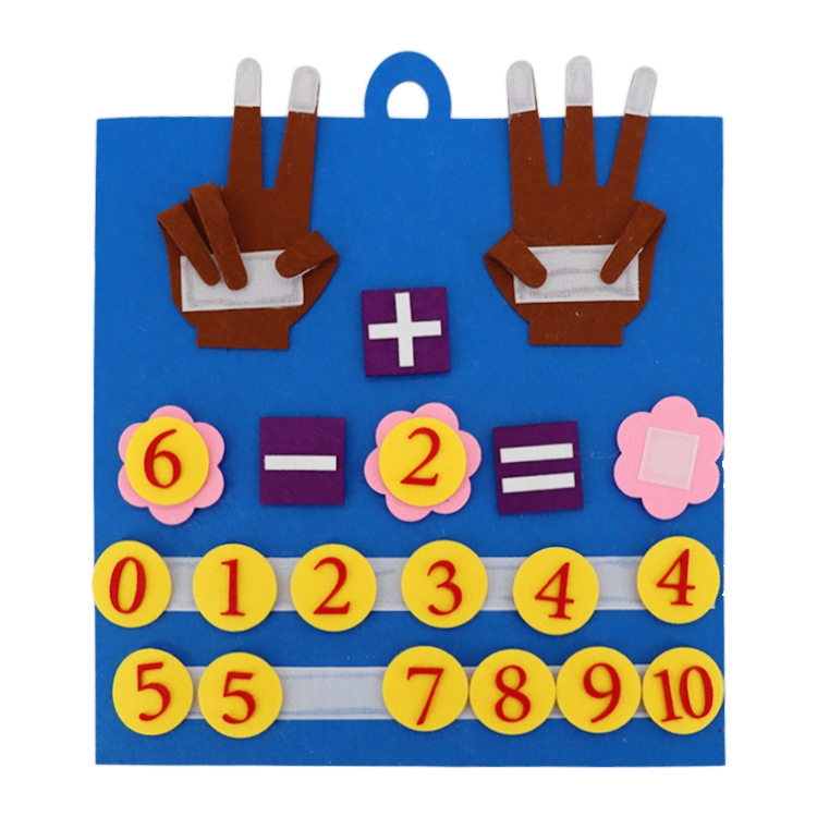 Children Counting Early Learning Baby Toddler Finger Numbers Math Educational Intelligence Sensory Felt Busy Board Toys