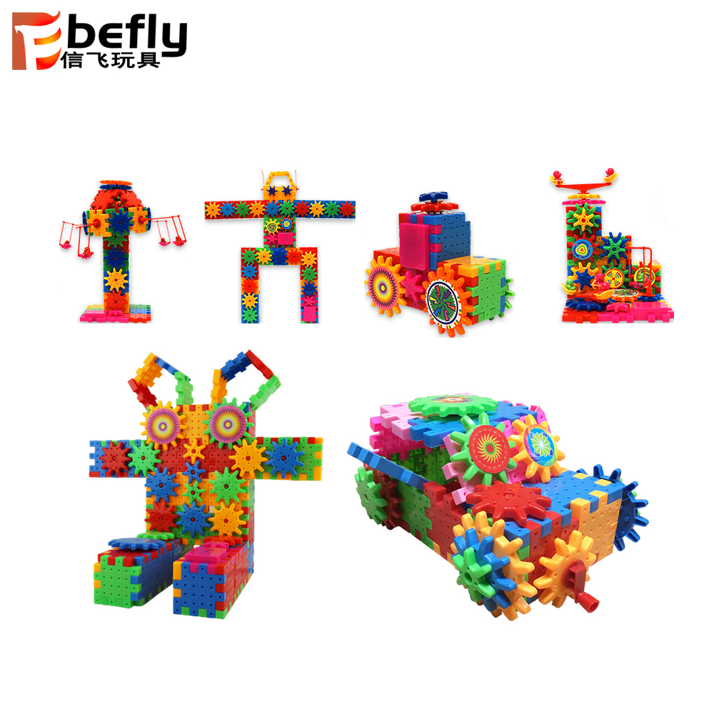 Funny Brick Electric IQ Builder Block Toy Gear Spinner Puzzle