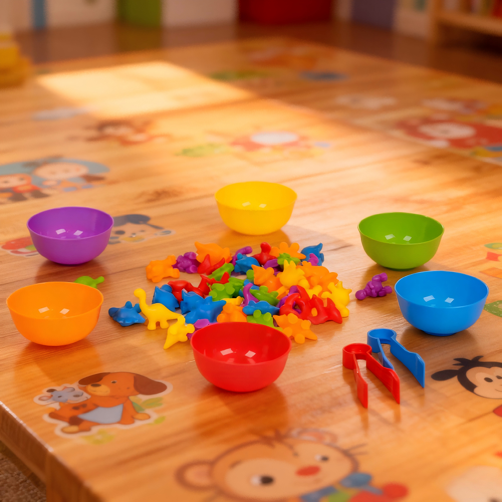 Bridge Home Plastic Color Classification Toys for Kids Early Education Montessori Math Teaching Game Set Ages 3+