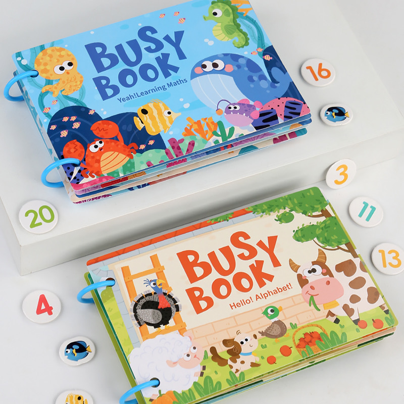 Montessori Early Education Quiet Book Cartoon Autism Sensory Toys Travel Toys For Kids