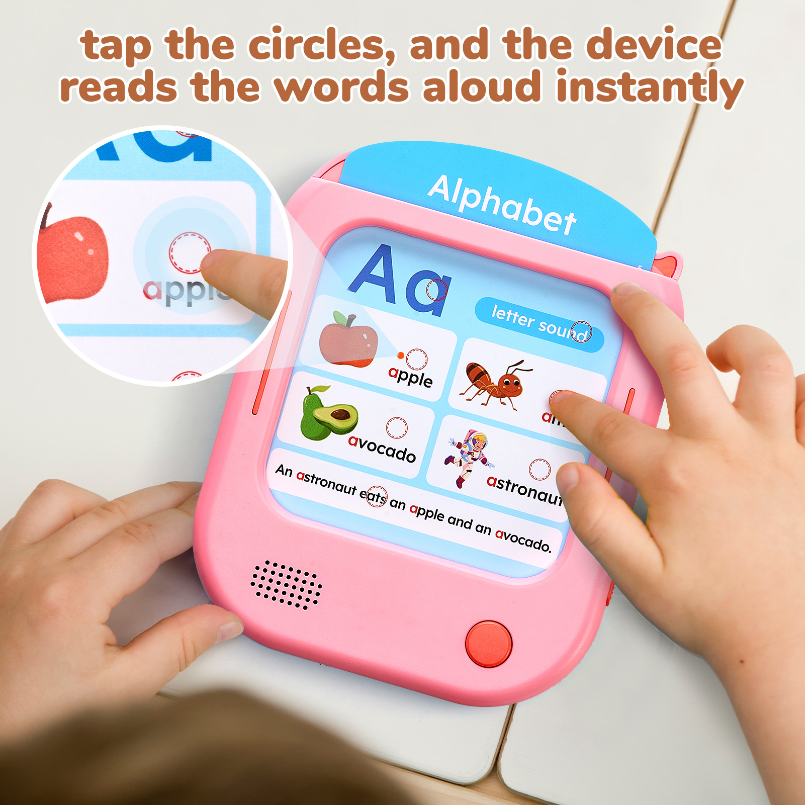 Joycat Educational Learning Toys for Kids Phonics Talking Flash Cards Electronic Audible Voice Preschool Words Early Education