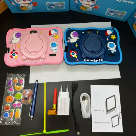 Wholesale Tablets Android 13 Kids Learning Gaming Tablet Anti-drop with Silicone case Tablet for Kids Children