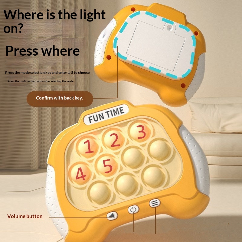 Quick Push Game Electronic Pop Light up Game for Kids Push Puzzle Pop Sensory Fidget Toy Puzzle Fidget Game Toys