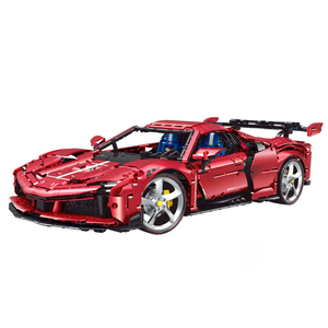 New GULY 10623 Technical Super 1:8 Sports RC Car SF90 Building Blocks Bricks Set Educational Puzzle Toy Birthday Gift Kid 42143
