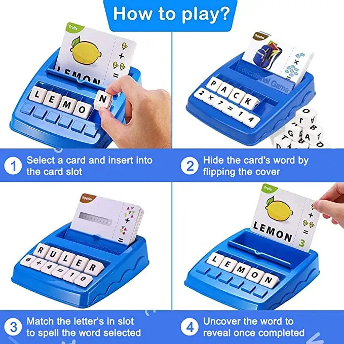 T511 Spelling Alphabet Games Learning Enlightenment Cognition Word Cards Early Childhood Promotion Toys