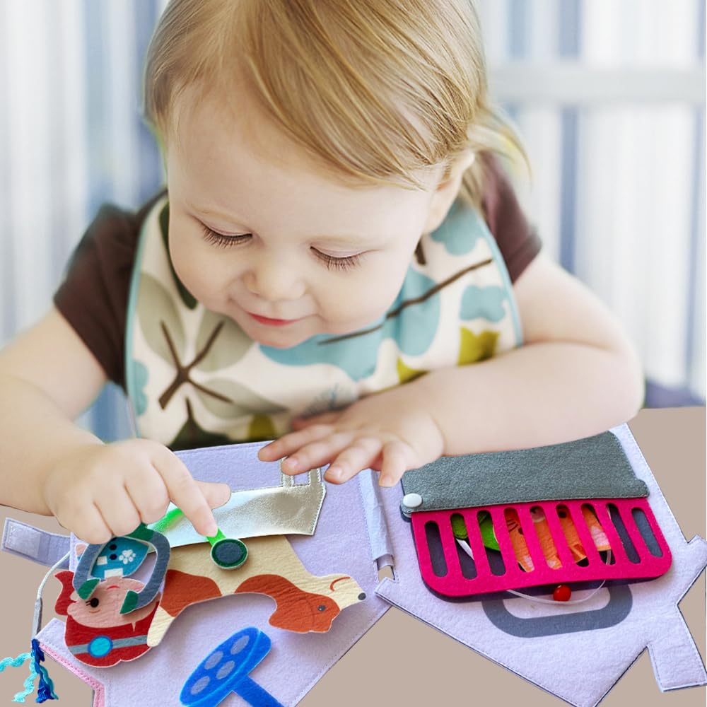 OEM Factory Montessori Quiet Busy Book Felt Educational Toy for Toddler Pet Hospital Child Travel Toy Electronic Pets