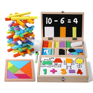 Children's Early Childhood Education Toy Set Suitable School-age Children Over 3 Years Old Math Teaching Aids Count Rod Geometry