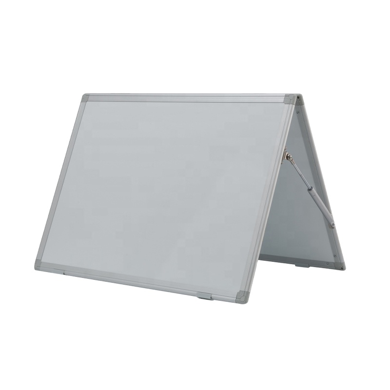 Custom Wholesale Desktop Double-sided Magnetic Folding Board Kid Draw Writing Board Desk School Student Dry Erase Whiteboard