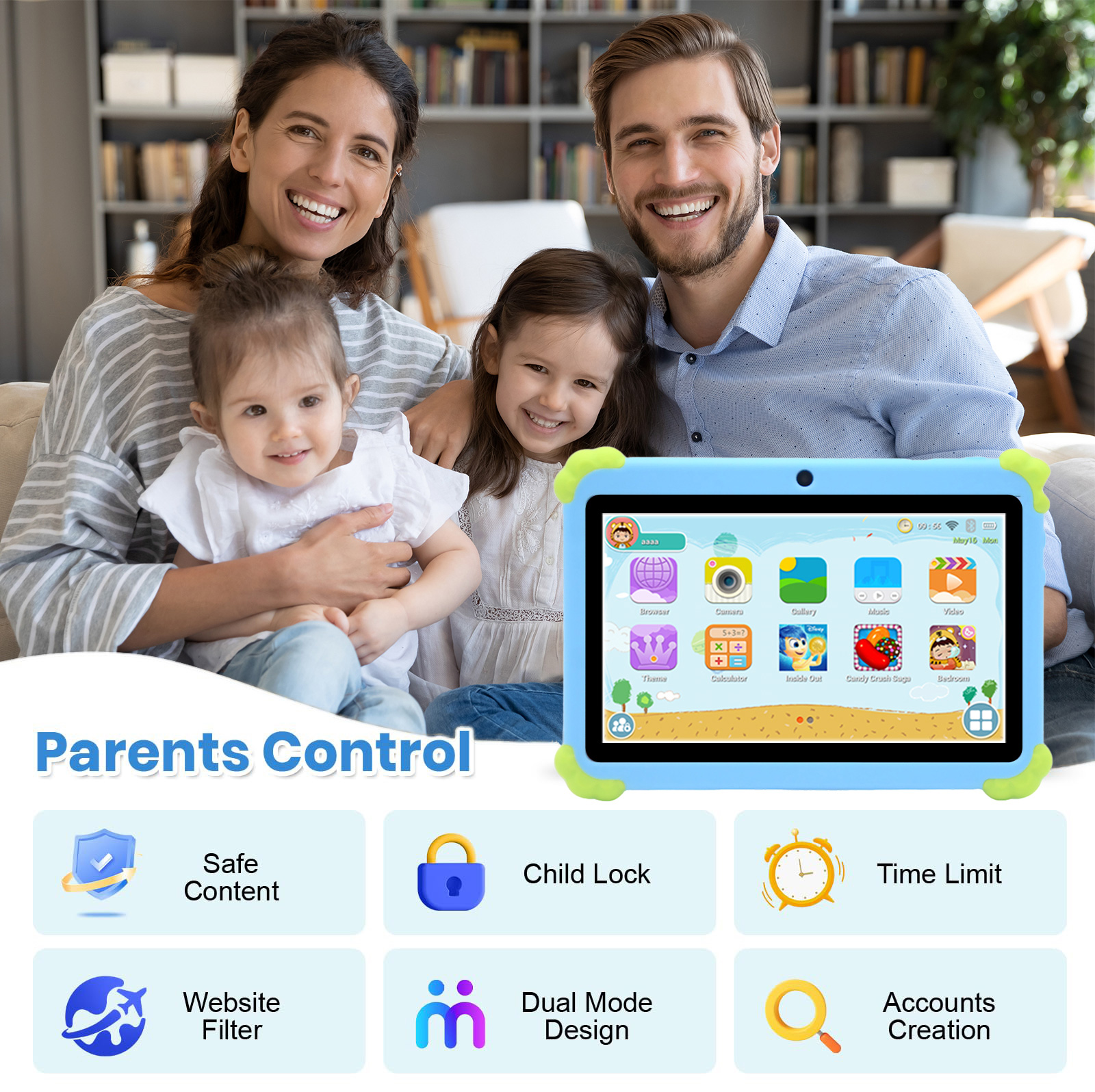 Reliable And Cheap 7-Inch MTK Android 14 Tablet 4+128GB Parental Control Wi-Fi Educational Content for Children