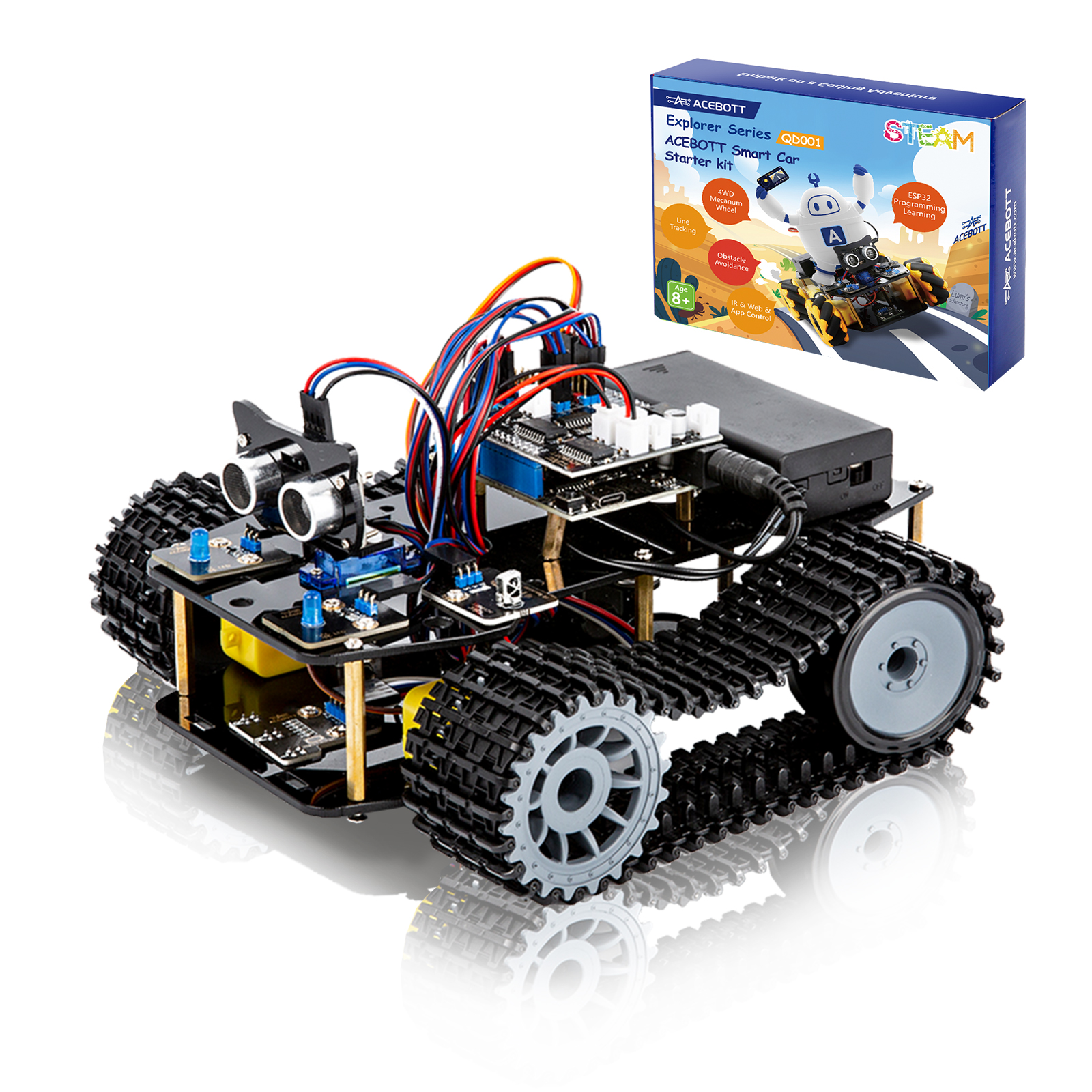 Programming Learning School Children Kids Starter Coding Smart Stem DIY Educational Toys Set Tank Robotics Car Kits for Arduino