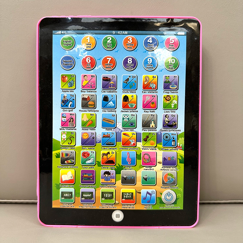 Children's Mini Learning Machine With Tablet For 5-7 Years Old English &amp; Portuguese Educational Toy Plastic
