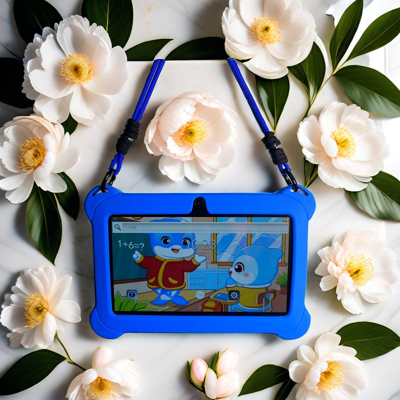 Super Cheap 7-Inch Kids Tablet Anti-Drop Silicone Android 12 Capacitive Screen 4GB RAM Educational GSM for Learning Gaming