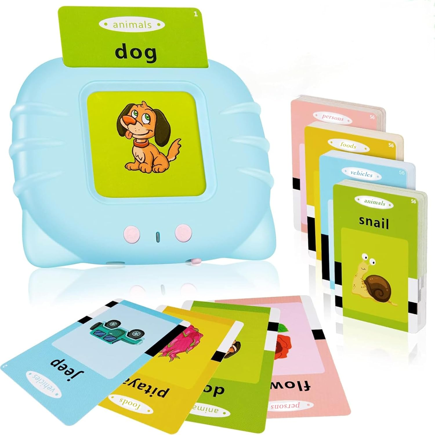 Custom 112 Page Early Educational Language Card Reader Flash Cards Kid's Learning Machine Toys Lithium Battery Ages 2-4 Years