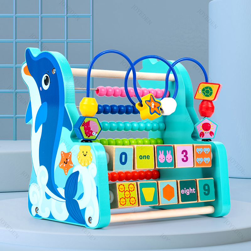 Wooden Indoor 2025 Children Educational Abacus Reset Button Rainbow Learning Toys Math Balance Game for Kids Daycare &amp; School