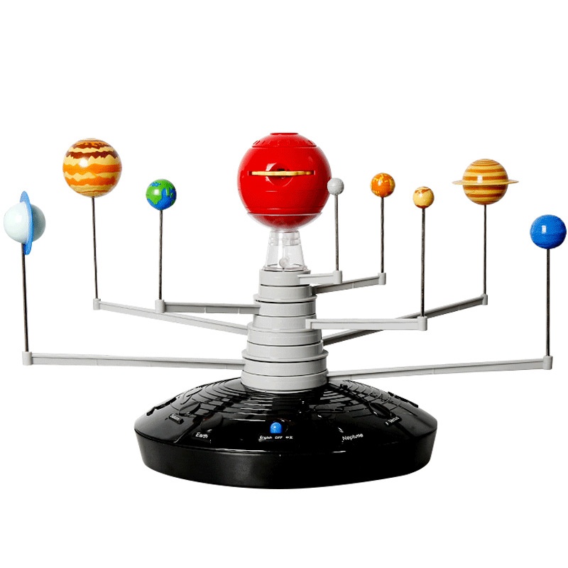 Solar System Eight Planets Model 3D Projection Electric Plastic Toy Children's 0-3 Months Early Education Learning Science DIY