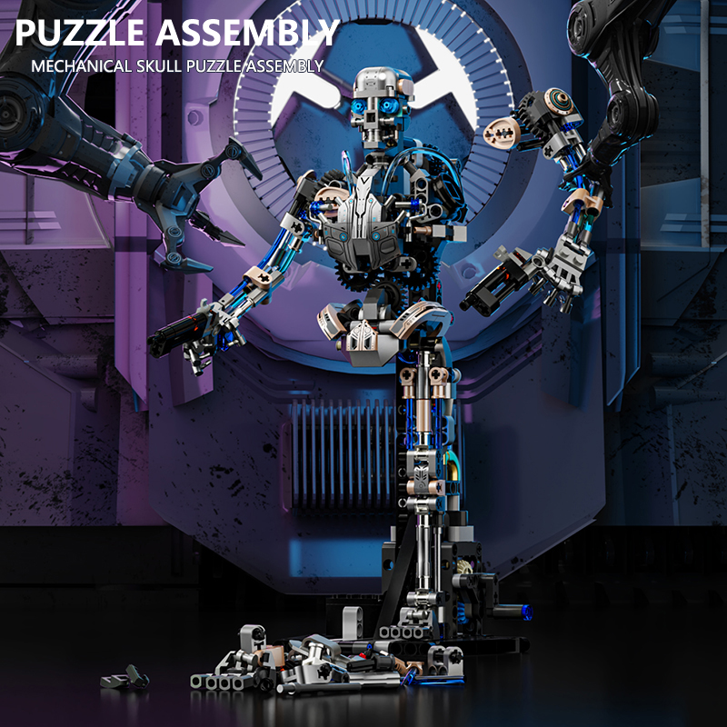 MJI 13091 Robot 692pcs Particles Accessories Kids Creative Educational Puzzle ABS Plastic Building Block Toy Set Gifts