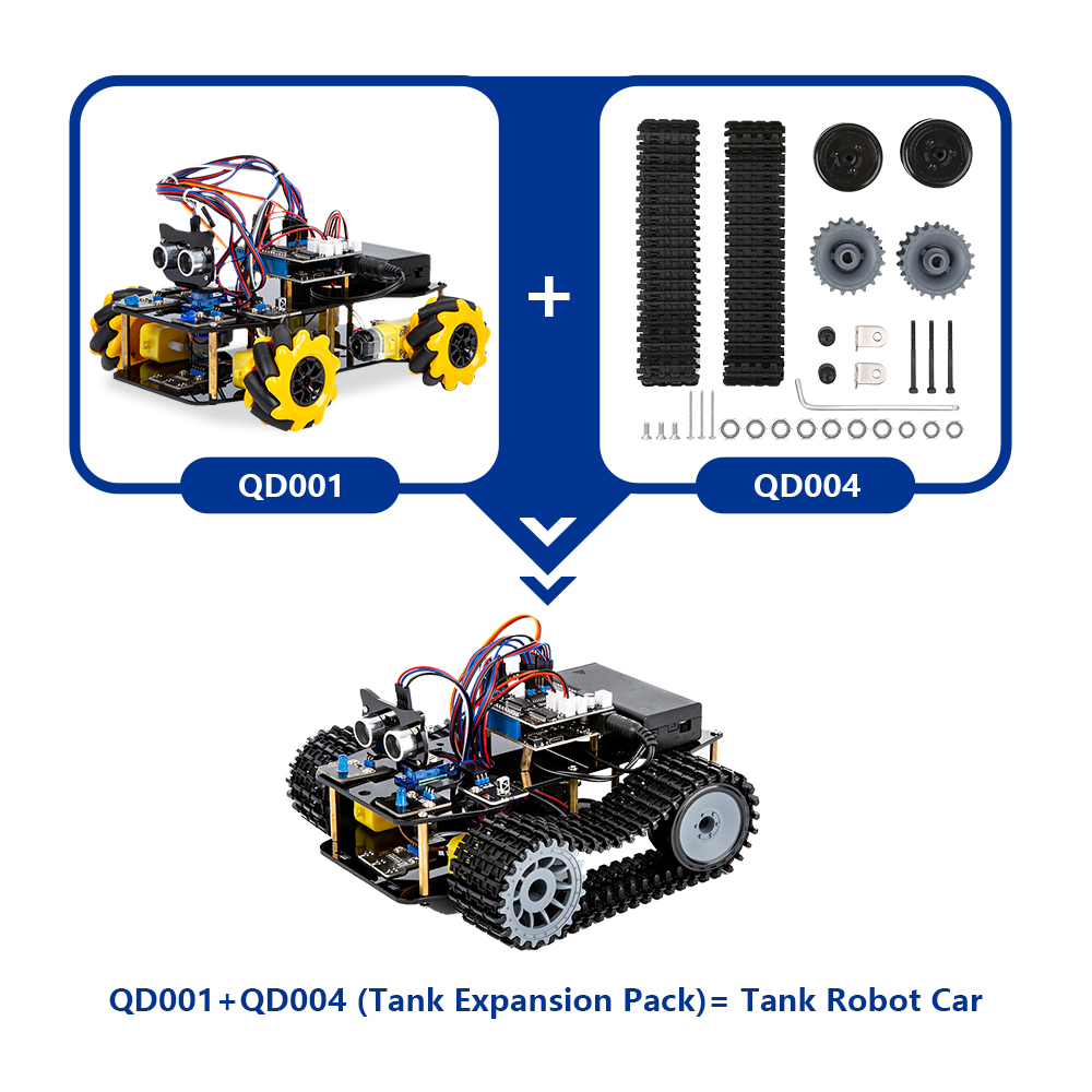 Programming Learning School Children Kids Starter Coding Smart Stem DIY Educational Toys Set Tank Robotics Car Kits for Arduino