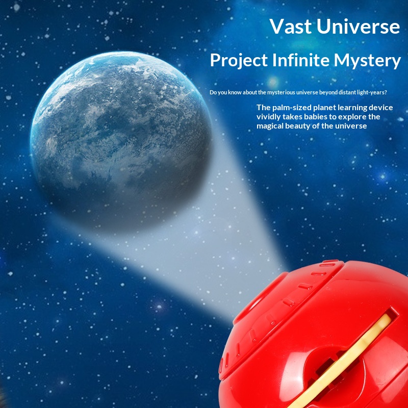 Solar System Eight Planets Model 3D Projection Electric Plastic Toy Children's 0-3 Months Early Education Learning Science DIY