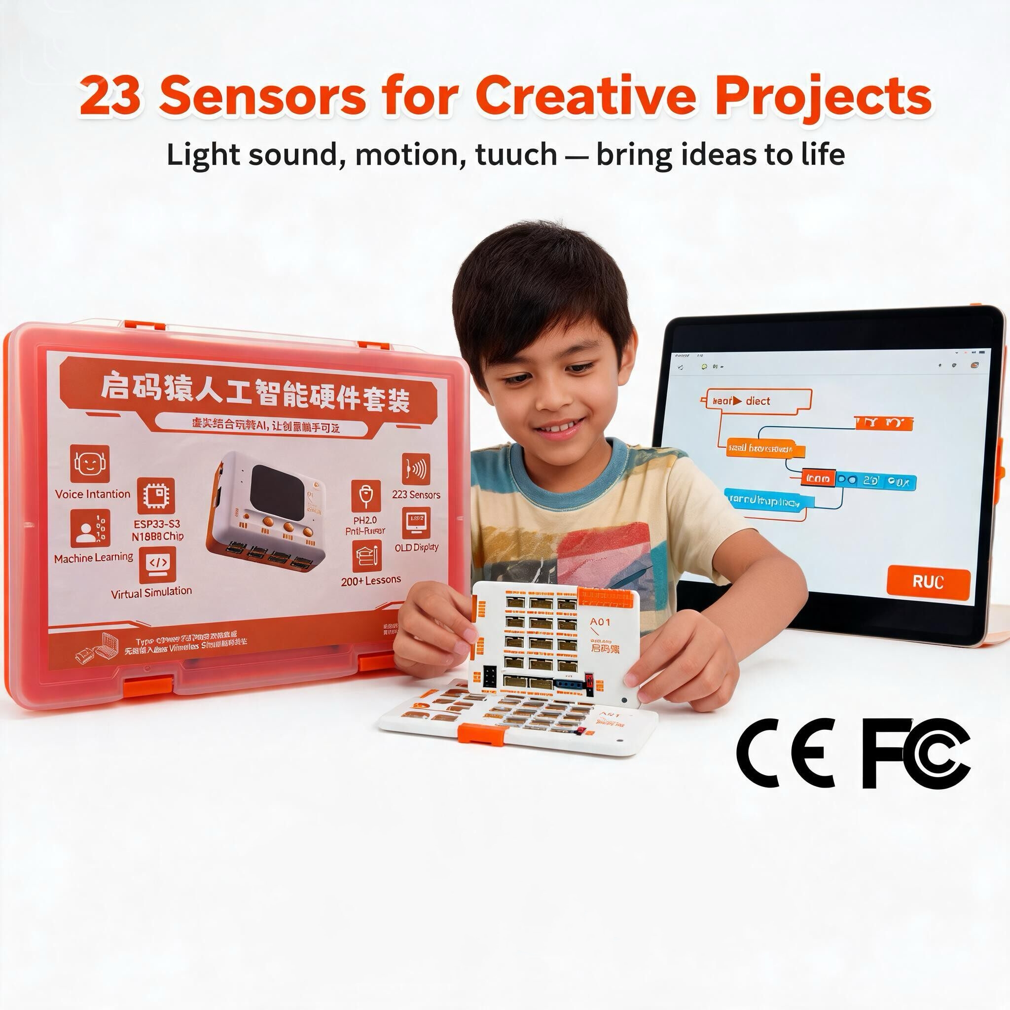 Advanced STEM AI Coding Robot Building Blocks with Dedicated AI Learning Platform