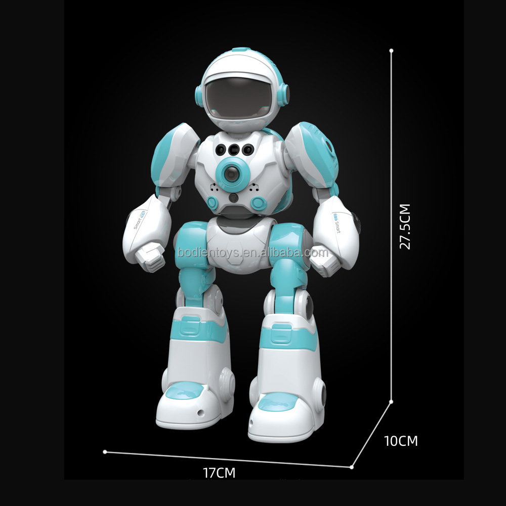 Children's Educational Gift Remote Control Intelligent Robot Toy Plastic Battery Operated with Light &amp; Sound
