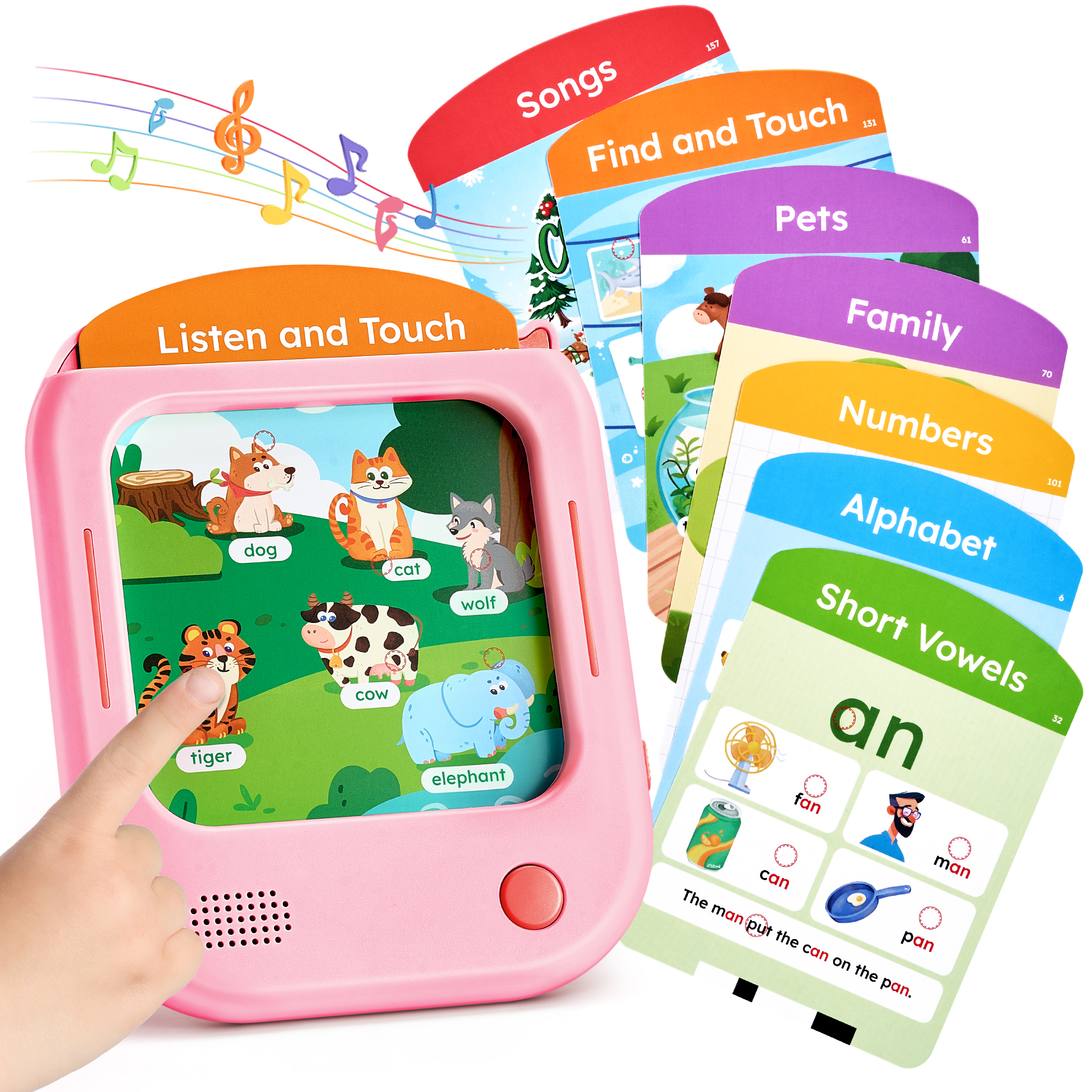 Joycat Educational Learning Toys for Kids Phonics Talking Flash Cards Electronic Audible Voice Preschool Words Early Education