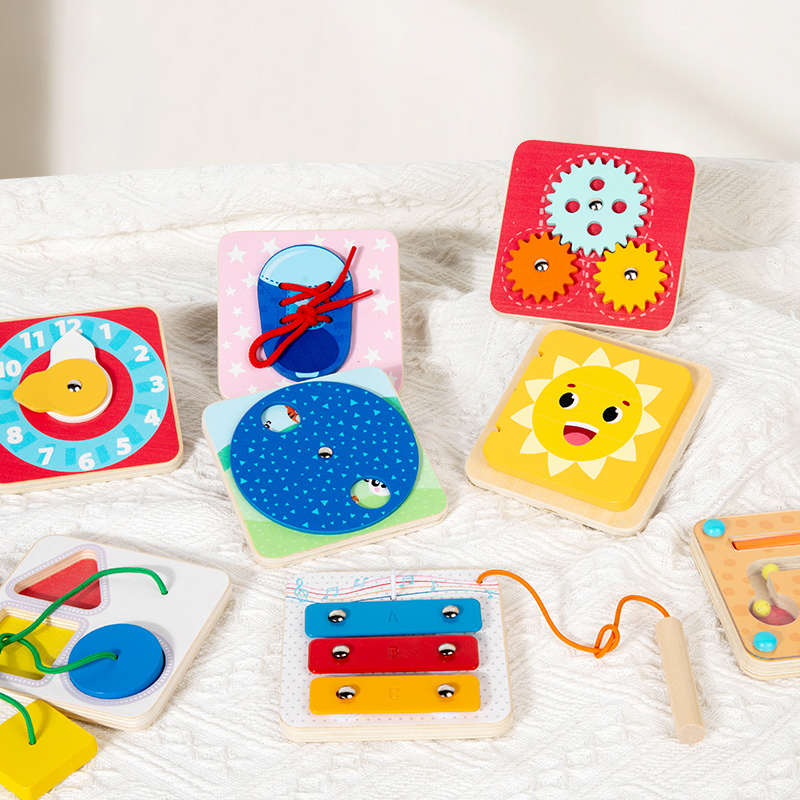 Montessori Busy Board Fine Motor Games Learning Life Skills Training Sensory Activity Educational Toys For Kids Boys Girls