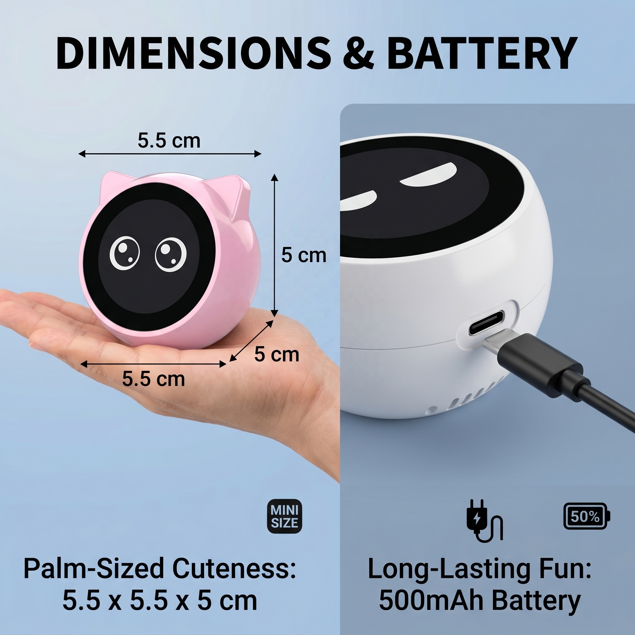 AiJH AI Robot with Expressive Screen Voice-Interactive Partner Programmable STEM Learning Advanced Educational Robot Toy