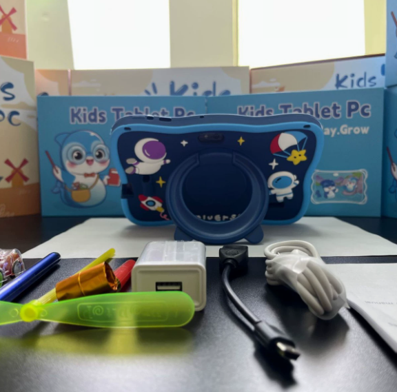 Wholesale Tablets Android 13 Kids Learning Gaming Tablet Anti-drop with Silicone case Tablet for Kids Children
