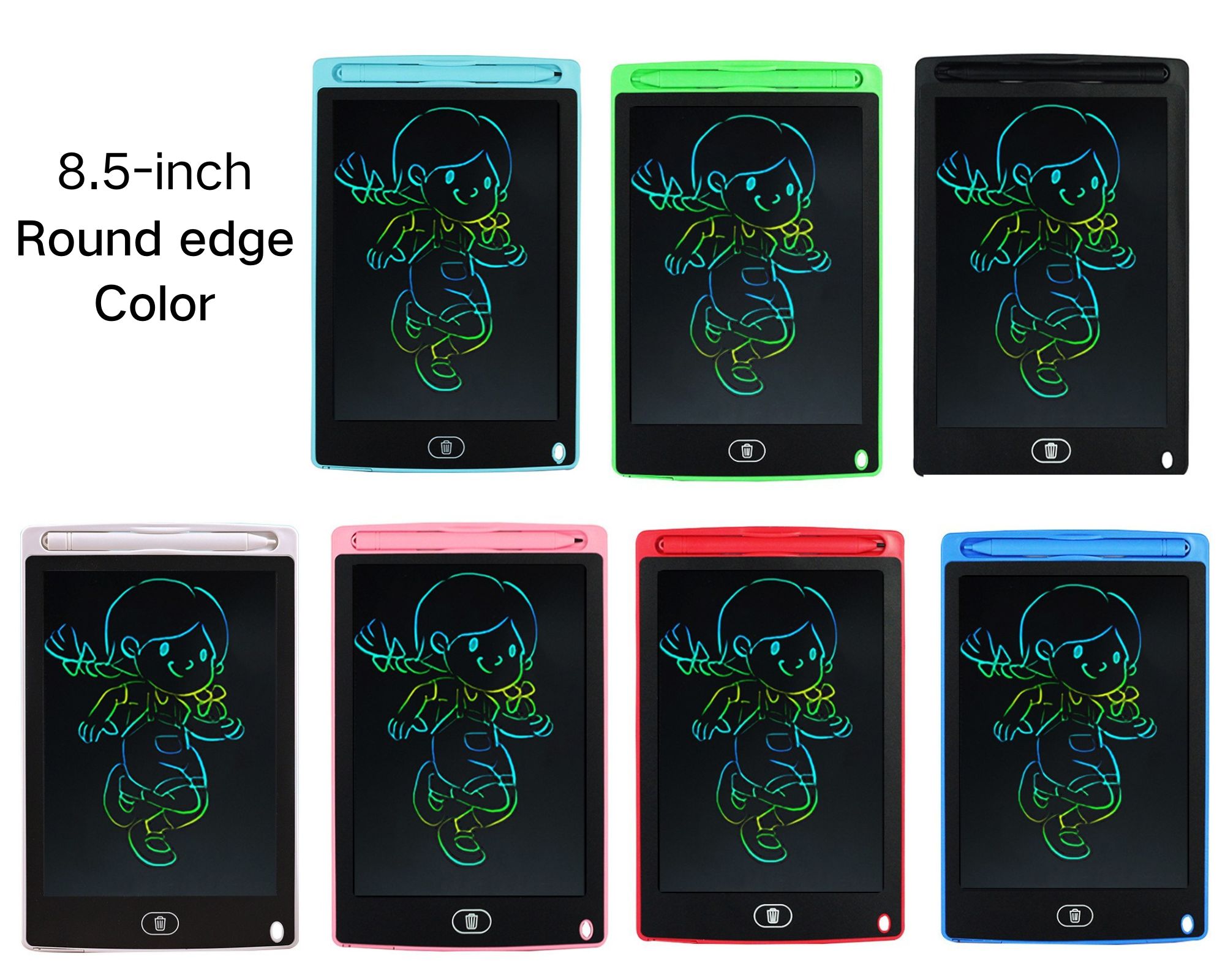 8.5 10 12 16Inch Electronic Digital Writing Color Screen Kids Lcd Memo Pad Erasable Writing Tablet Children's Puzzle Toys