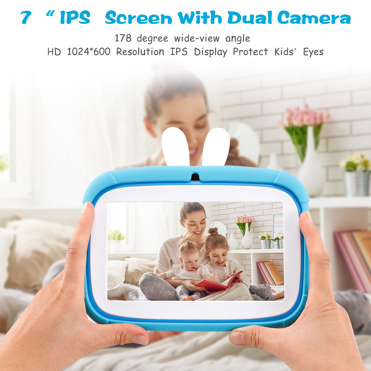 7 Inch Capacitive Touch Screen Android 11.0 Tablet PC OEM Kids App BT4 New Allwinner Processor 2GB Memory Educational Use
