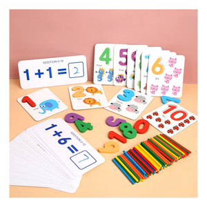 Fun Cartoon Math Education Toys Early Education Math Arithmetic Stick Number Pairing Wooden Math Toys