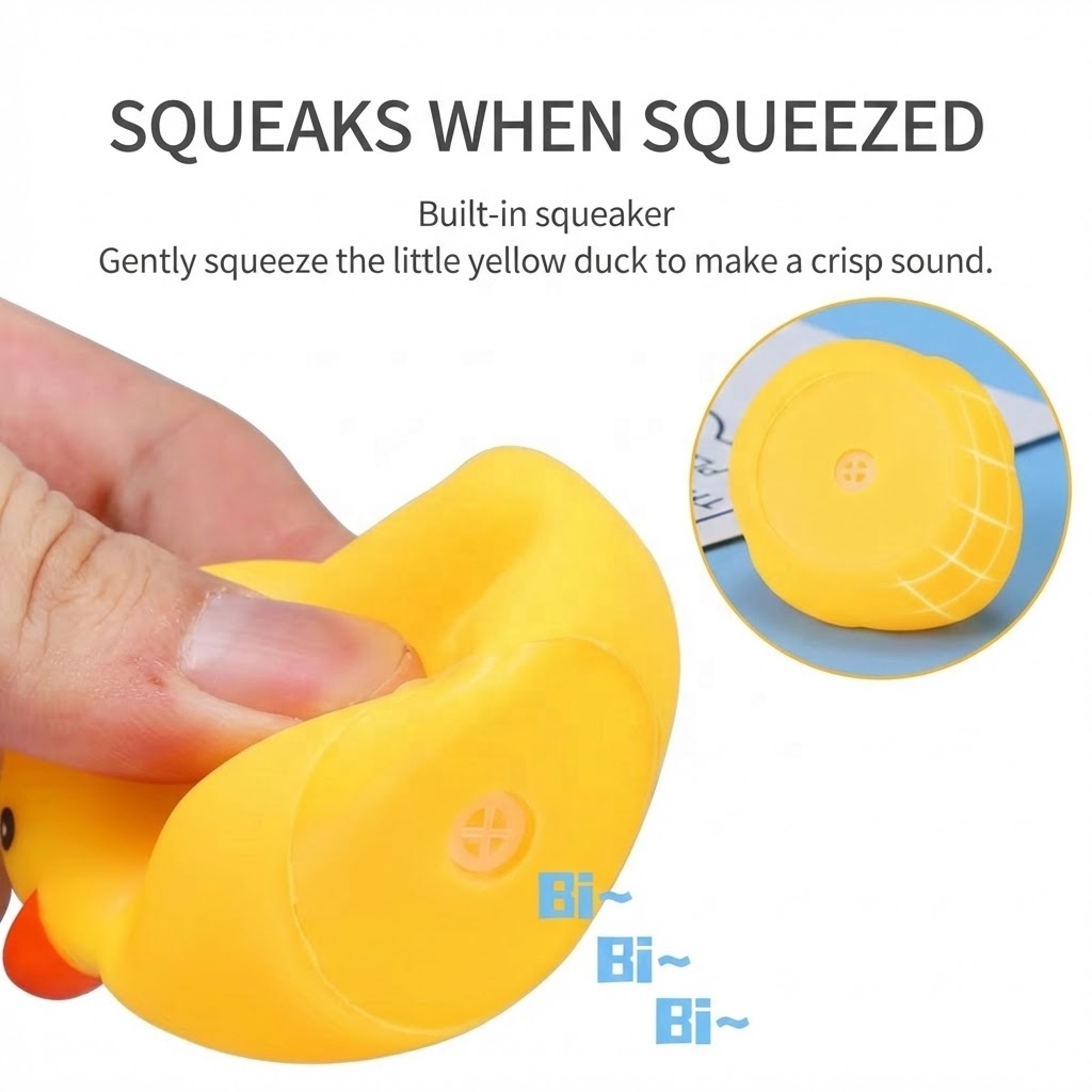 Hot Sale Custom With Logo Low Price And Low MOQ Promotional Gift And Shape Mini RubberDuck Wholesale Kid Toys Sound Expression
