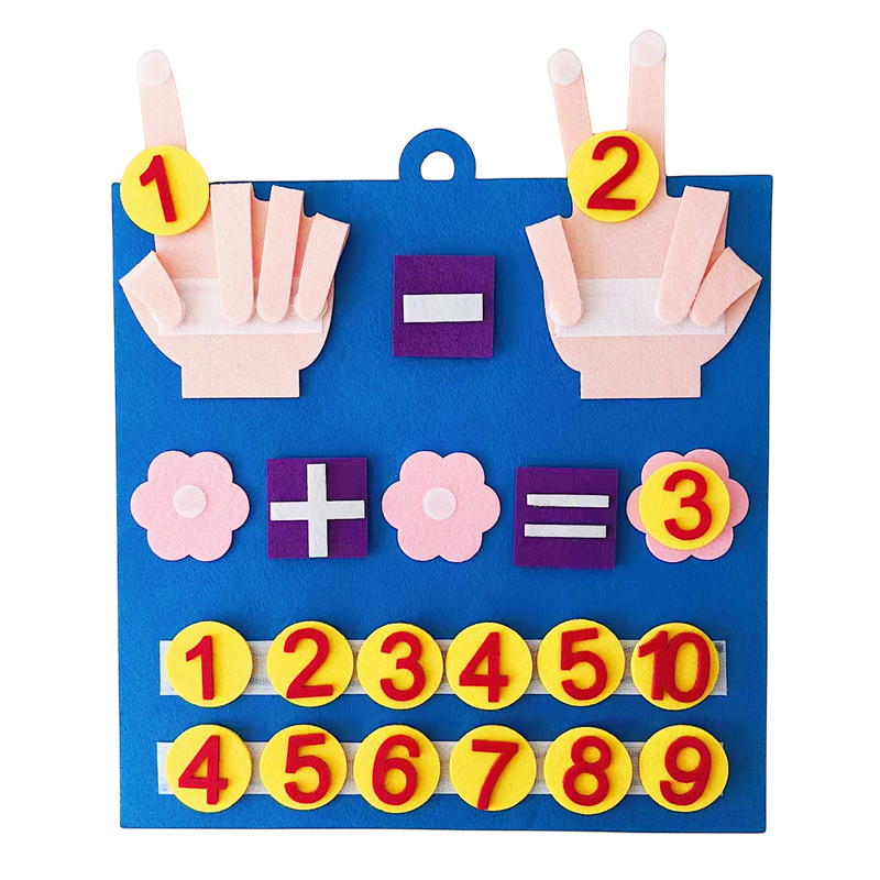Wholesale Early Learning Toys Felt Math Toy Felt Finger Toy Set for Kids