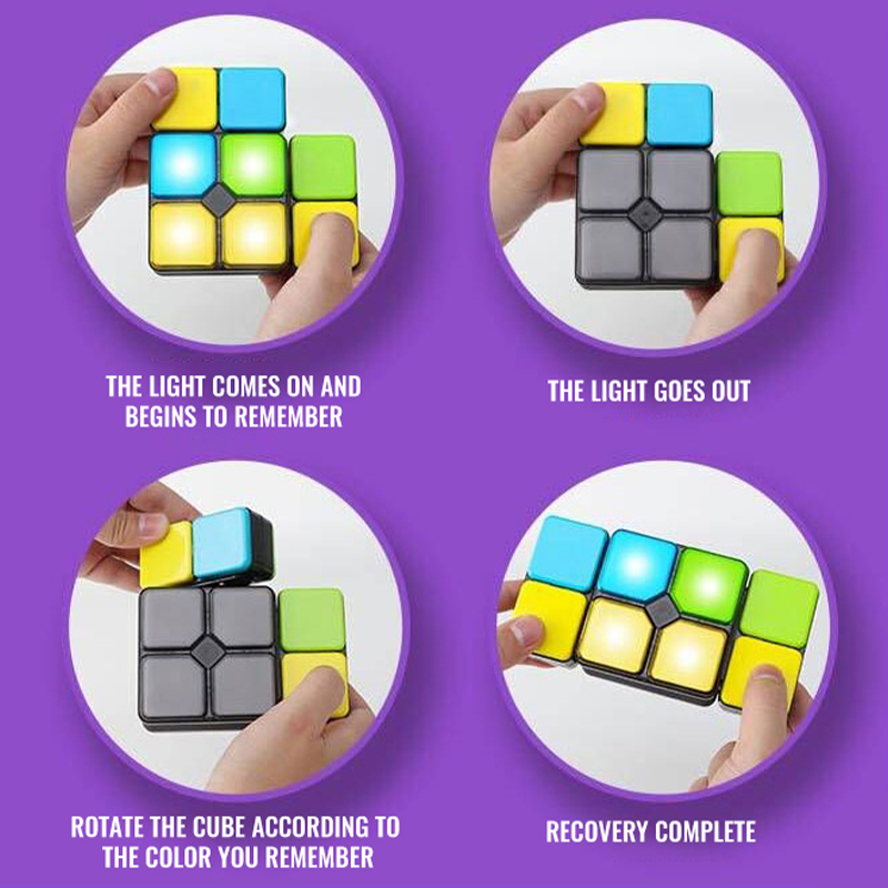 Multi-functional Musical Cube Intelligent Magic Deformation Puzzle Cube Toy Anti Stress LED Flashing Cube Electronic Memory Game
