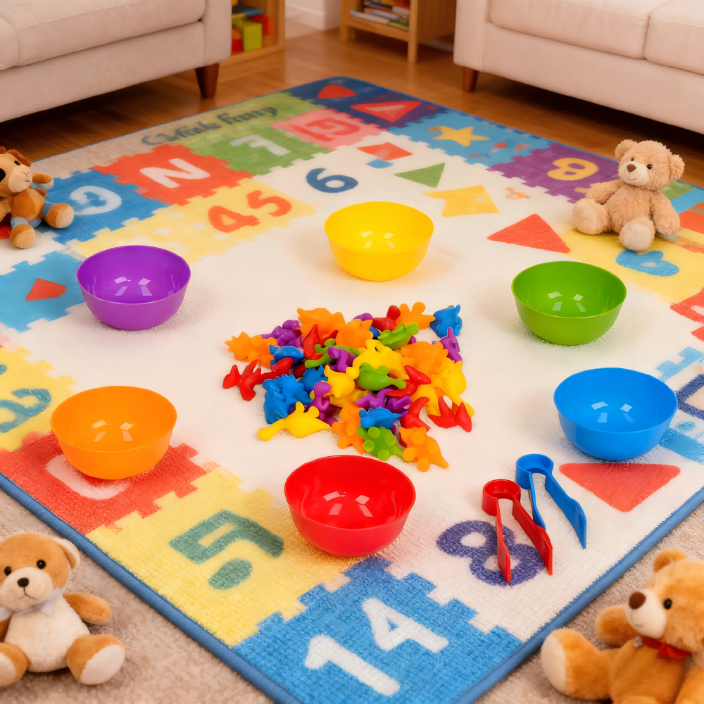 Bridge Home Plastic Color Classification Toys for Kids Early Education Montessori Math Teaching Game Set Ages 3+