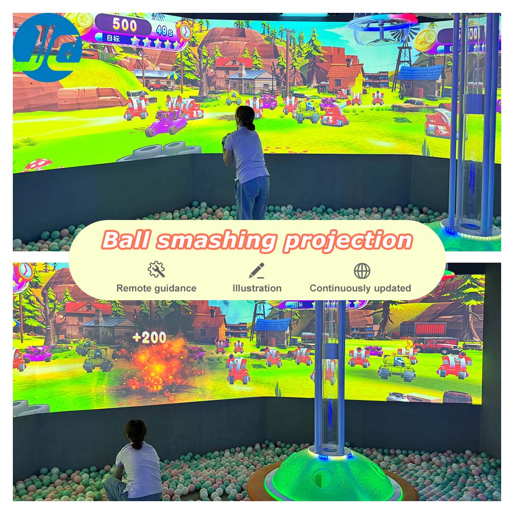 All-in-one Indoor Kids Game Park Wall Smash Ball Interactive Games Interactive Mapping Digital Display Interactive Projection