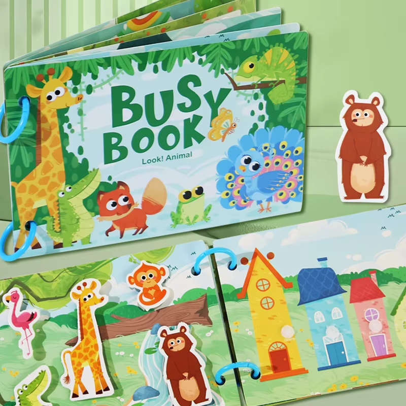 Montessori Early Education Quiet Book Cartoon Autism Sensory Toys Travel Toys For Kids