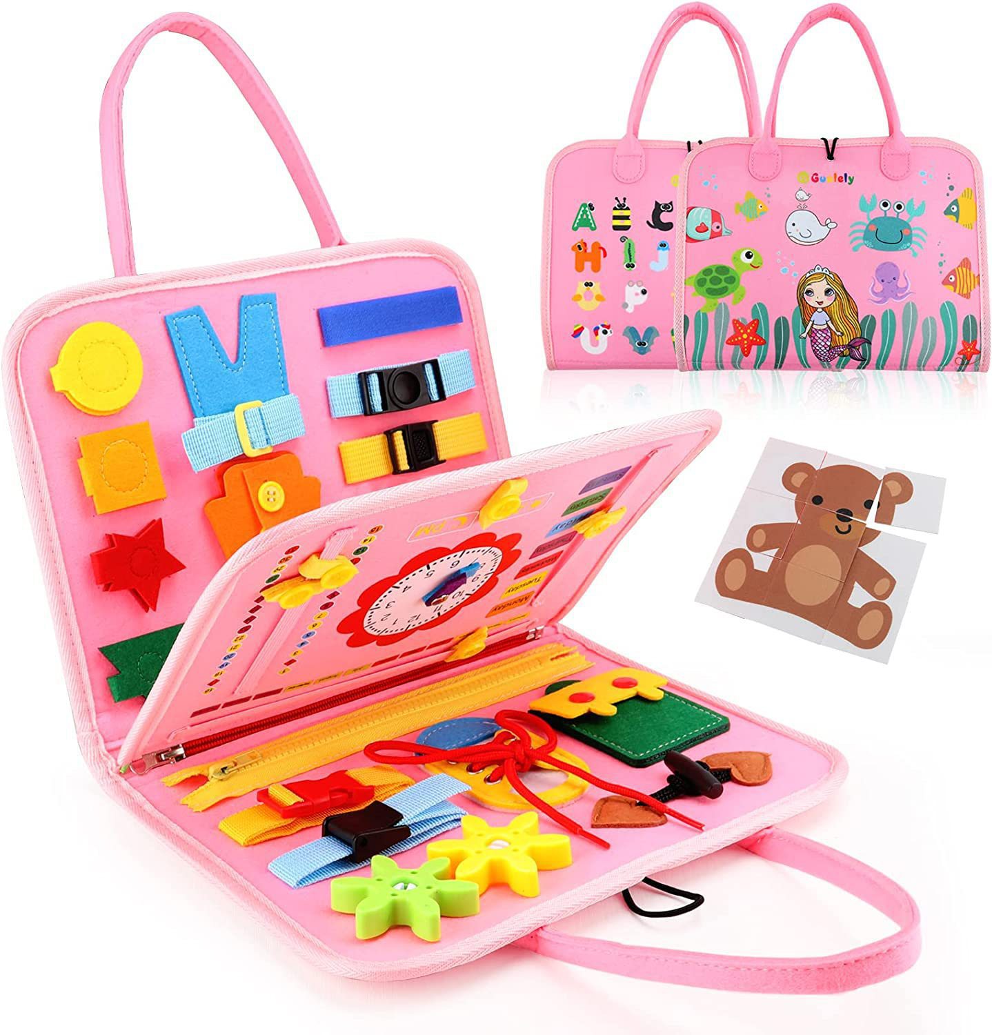 Wholesale Multifunctional Early Childhood Education Busy Board for Toddler Children's Puzzle Toy Felt Gift
