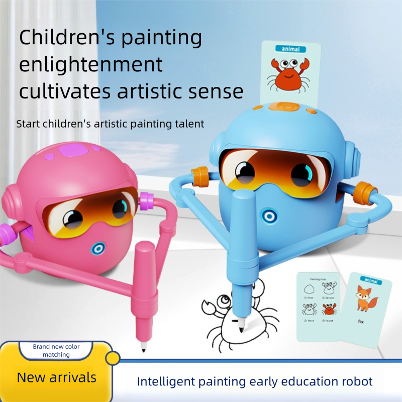 Draw Teaching Aids to Accompany Children's Growth Learning Robot Intelligent Enlightenment Automatic Children Painting Robot Toy