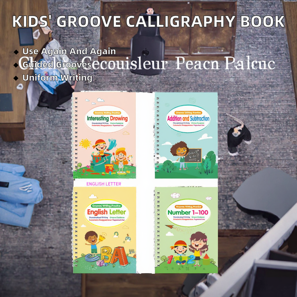 Groove Calligraphy Kids New Magic Copybook Educational Children's Handwriting Practice Book Made Of Durable Cardboard Paper