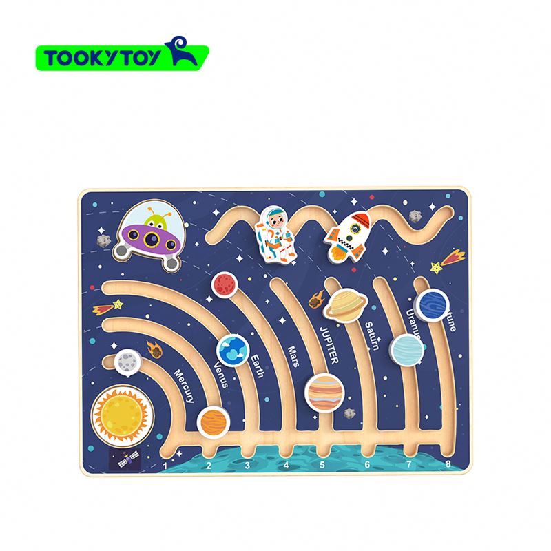 Montessori Children's Solar System Nine Planets Cognitive Walking Puzzle Early Education Science Exploration Puzzle Toys