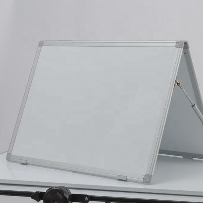 Custom Wholesale Desktop Double-sided Magnetic Folding Board Kid Draw Writing Board Desk School Student Dry Erase Whiteboard