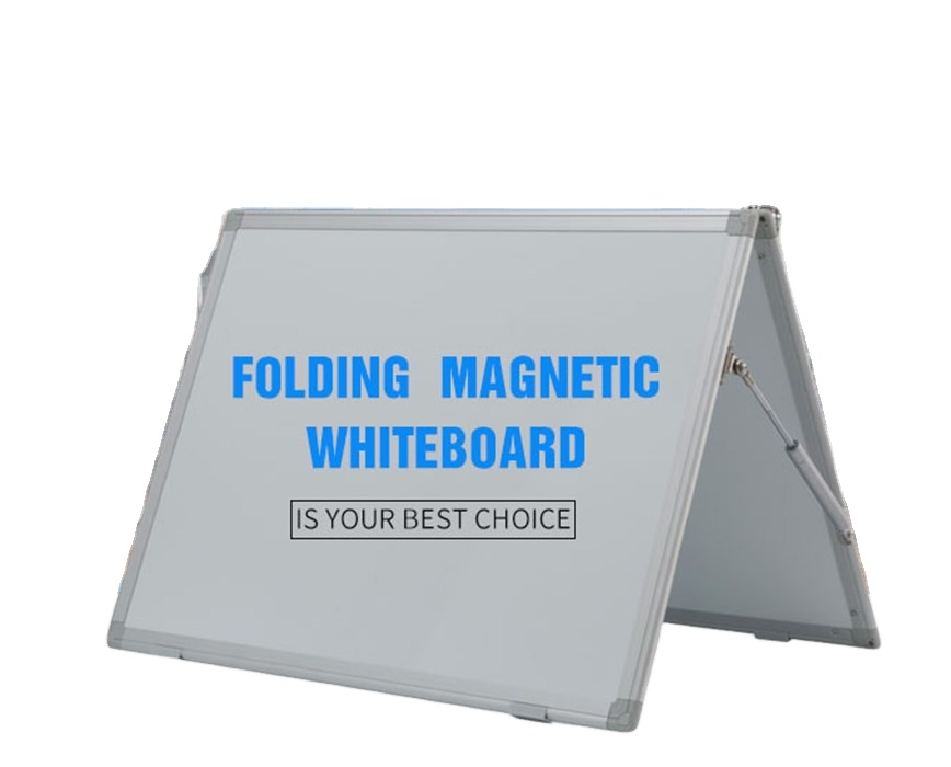 Custom Wholesale Desktop Double-sided Magnetic Folding Board Kid Draw Writing Board Desk School Student Dry Erase Whiteboard