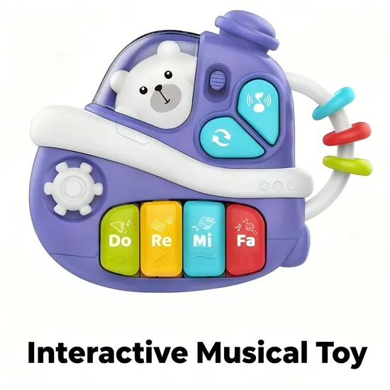 AiJH Preschool Kids Electric Musical Piano Set Toys Plastic Cartoon Animal Educational Keyboard Music Toys