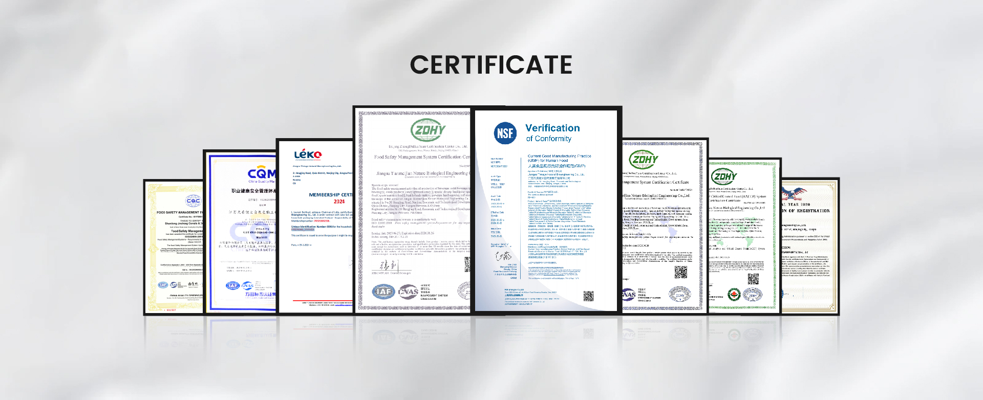 Certifications Display