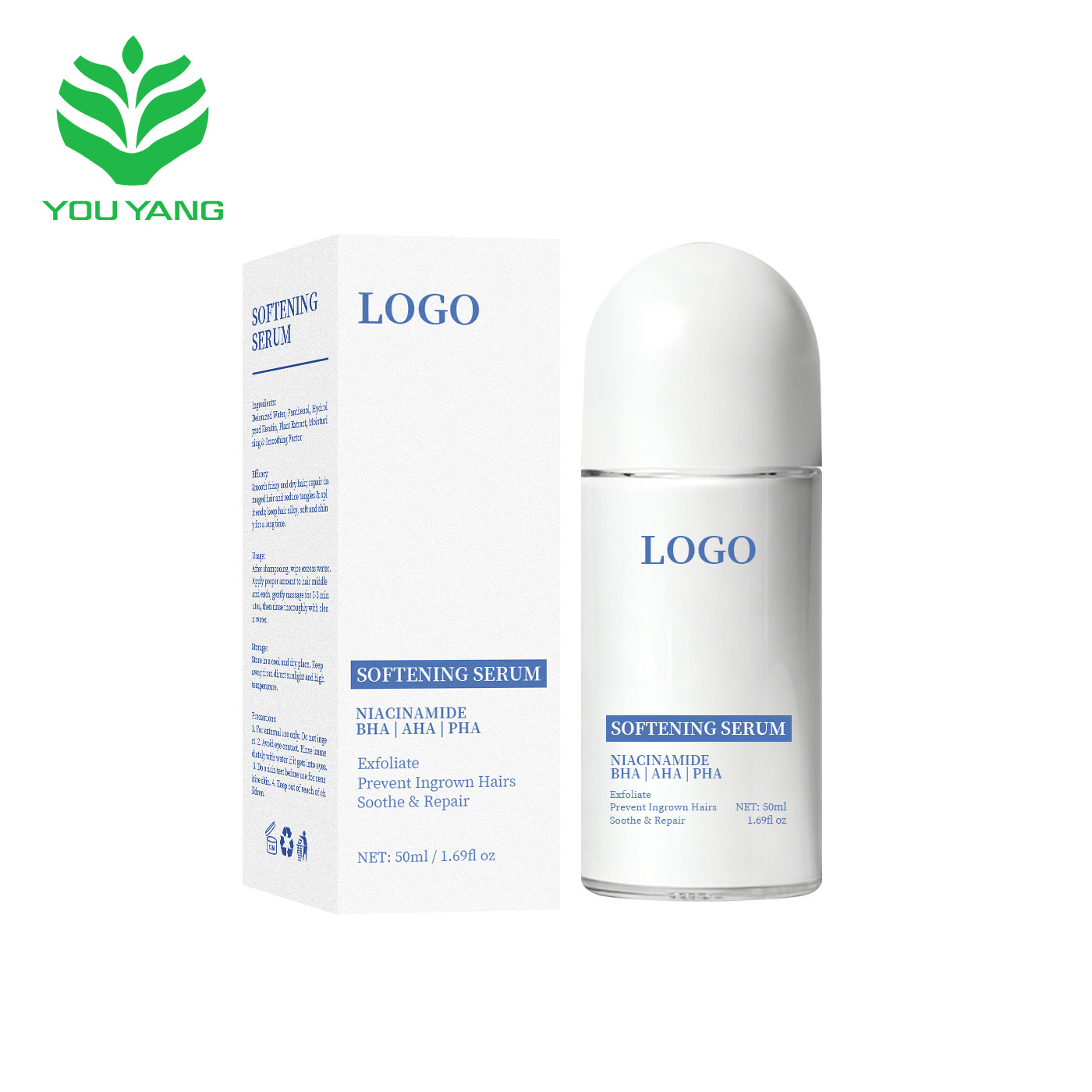 50ml BHA AHA PHA Skin Softener Serum Exfoliate Prevent Ingrown Hairs Softening Serum Soothe &amp; Repair Pdrn Serum