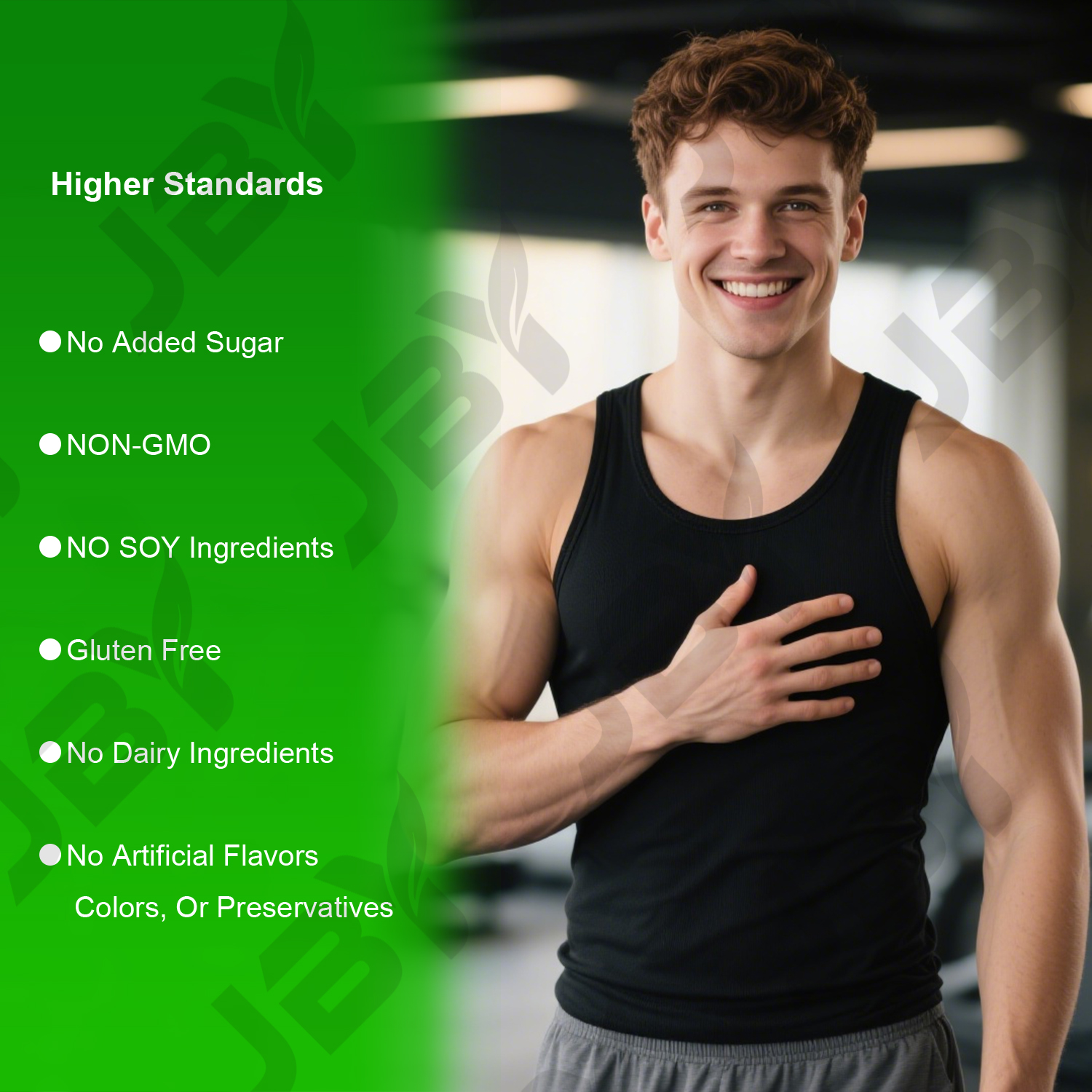JBY OEM/ODM Private Label Bulk Non GMO Vegan Plant Protein Powder For Men And Women Muscle Building And Post Workout Recovery