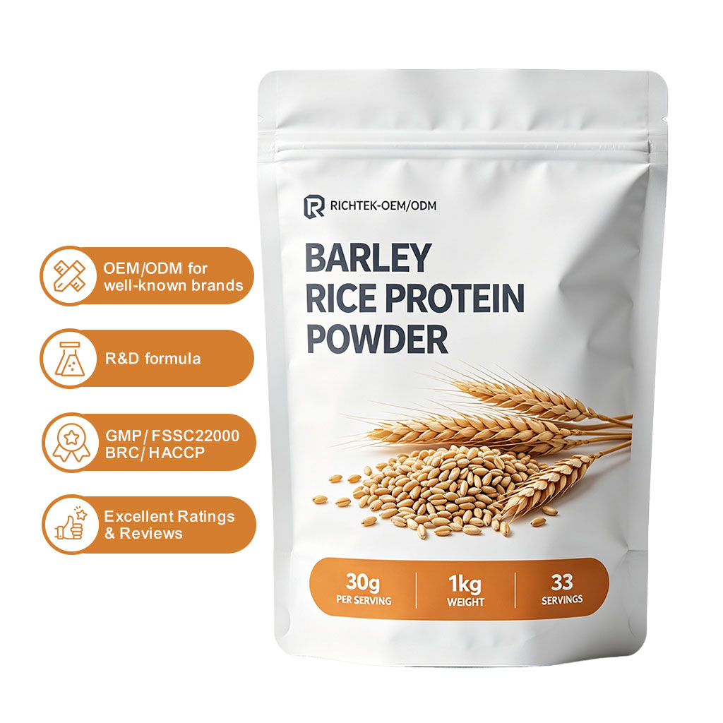 Sport Nutrition Supplement Unflavored Vegan Protein Powder Gluten-Free Plant Barley Rice Protein Powder