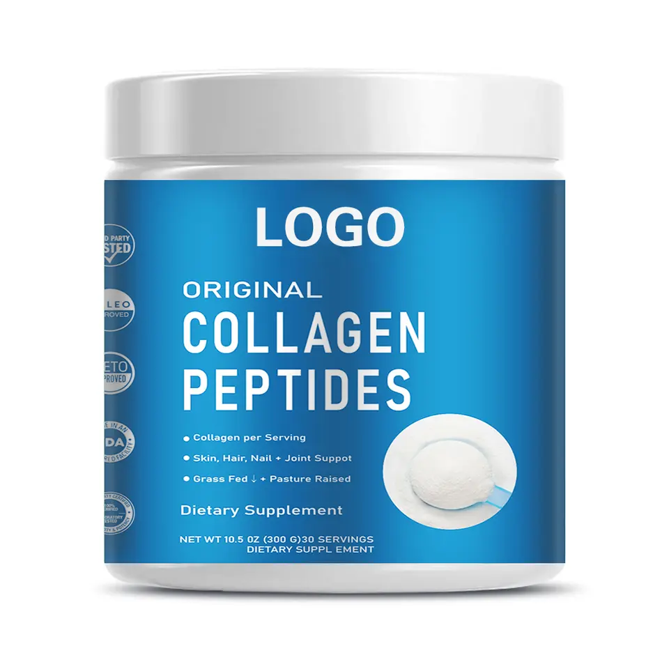 Wholesale Private Label Vital Proteins Hydrolyzed Marine Fish Halal Collagen Peptides Powder Supplement for Skin Whitening
